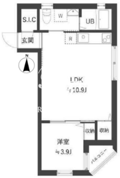 アーバンパーク不動前 204 間取り図