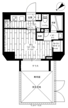 ステージファースト上野松が谷アジールコート 101 間取り図