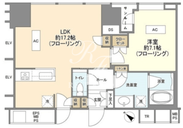 ワテラスタワーレジデンス 3901 間取り図