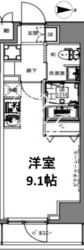 エスレジデンス亀戸ルーメ 1202 間取り図