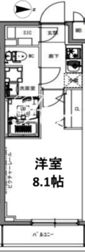 エスレジデンス亀戸ルーメ 1103 間取り図