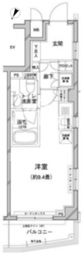 コンフォリア目黒八雲 104 間取り図