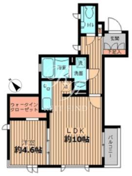 プロスペクト初台 206 間取り図