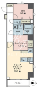 レーヴ半蔵門 701 間取り図