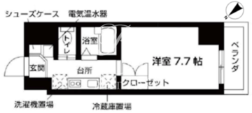 ローズウッド・ハイツ門前仲町 307 間取り図