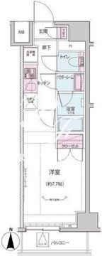 オルタナ神楽坂 1-210 間取り図