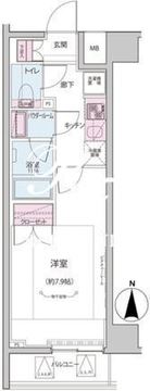 オルタナ神楽坂 1-608 間取り図