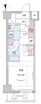 オルタナ神楽坂 2-308 間取り図