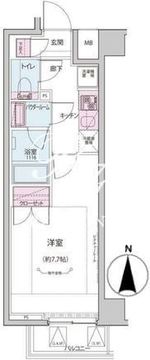 オルタナ神楽坂 2-404 間取り図