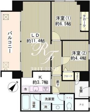 リバー＆タワー 906 間取り図