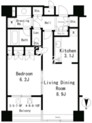 パークアクシス麻布仙台坂 202 間取り図 ?>