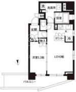 レジディア御茶ノ水 1501 間取り図