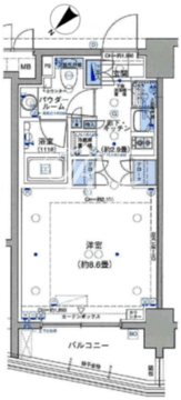 パークリュクス日本橋小網町mono 12階 間取り図