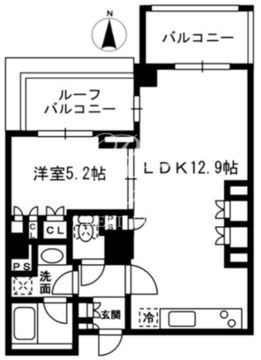 レジディア中落合 B501 間取り図