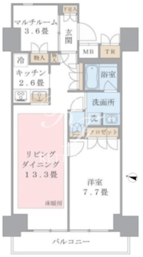 ブリリアイスト東雲キャナルコート 413 間取り図