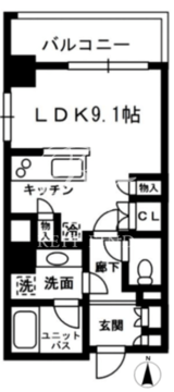 レジディア中落合 C201 間取り図