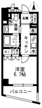 レジディア中落合 A309 間取り図