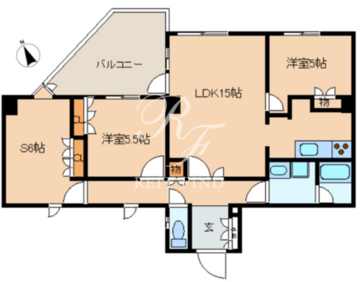 レジディア文京音羽 102 間取り図