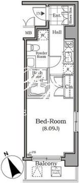 レジディア用賀 210 間取り図