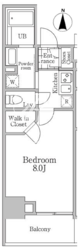 レジディア三軒茶屋3 304 間取り図