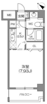 ルクレ森下レジデンス 303 間取り図