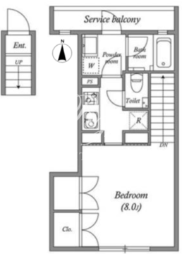 TSURUKIレジデンス恵比寿 203 間取り図