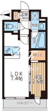 アジールコート西馬込2 303 間取り図