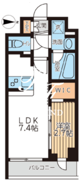 アジールコート西馬込2 408 間取り図