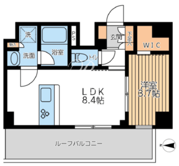 アジールコート西馬込2 501 間取り図