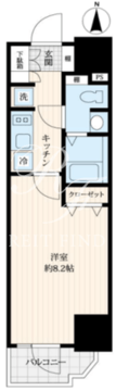 ログ浅草ウエスト 203 間取り図