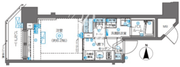 ズーム新宿南ファースト 1-1002 間取り図