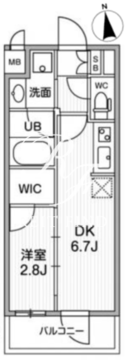 オルタナ住吉 406 間取り図