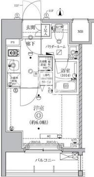 クオリタス南大井 201 間取り図