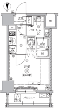 クオリタス南大井 602 間取り図