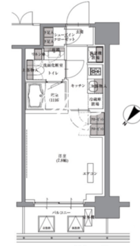 プレジリア人形町 803 間取り図