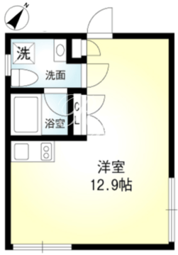 プリズムコート月島 101 間取り図