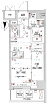 スパシエルクス亀戸 1103 間取り図