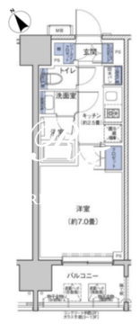 リビオレゾン勝どきnex 905 間取り図