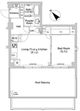 コンフォリア神楽坂 601 間取り図