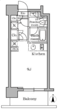 レジディア三軒茶屋 403 間取り図