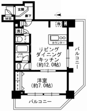 レジディア神田東 303 間取り図