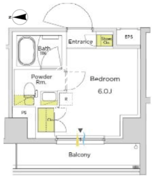 パークアクシス錦糸町スタイルズ 601 間取り図