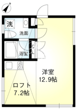 プリズムコート月島 201 間取り図