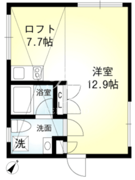 プリズムコート月島 302 間取り図