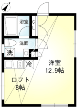 プリズムコート月島 401 間取り図