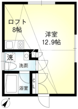 プリズムコート月島 502 間取り図