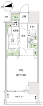 スタンズ大島 602 間取り図