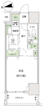 スタンズ大島 702 間取り図