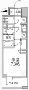 レジディア新御徒町2 613 間取り図