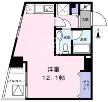 カスタリア門前仲町 802 間取り図